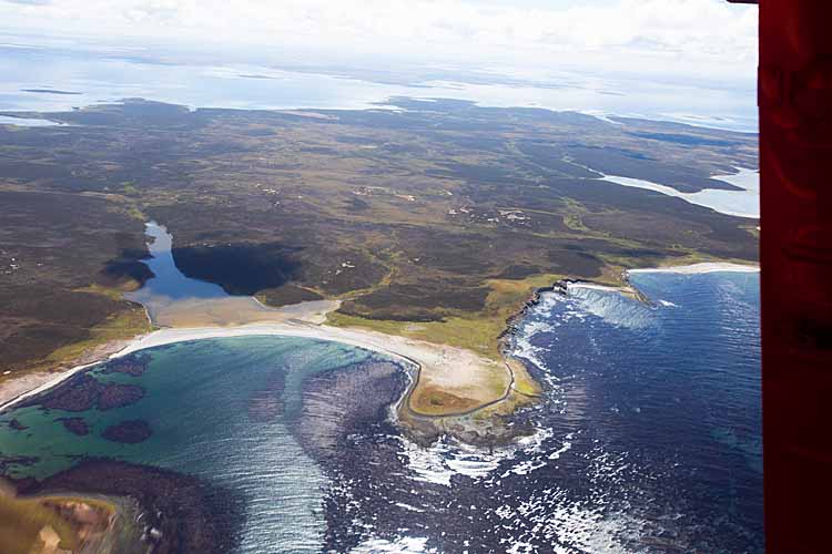 Falkland Islands shoreline.