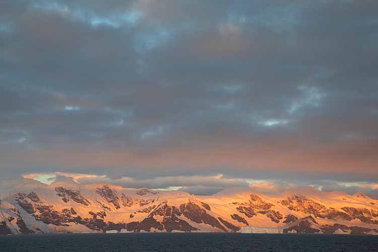 Sunset on South Georgia Island.