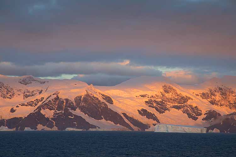 Sunset on South Georgia Island.