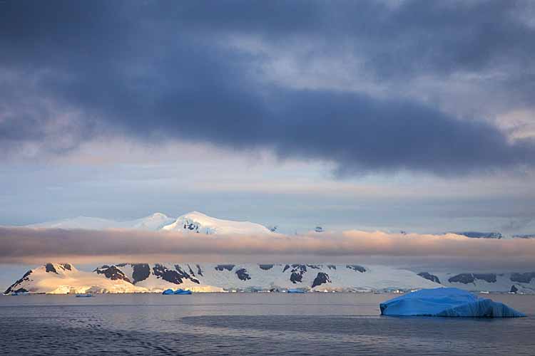 Sunset on the Antarctic peninsula.