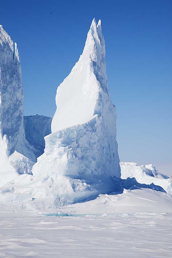 Ice formation on sea ice.