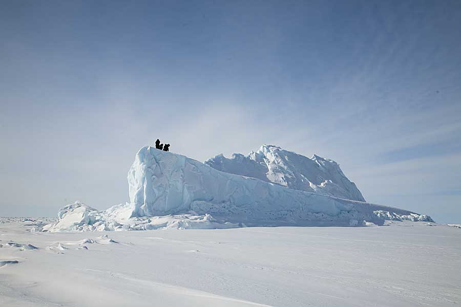 Tourists on sea ice.