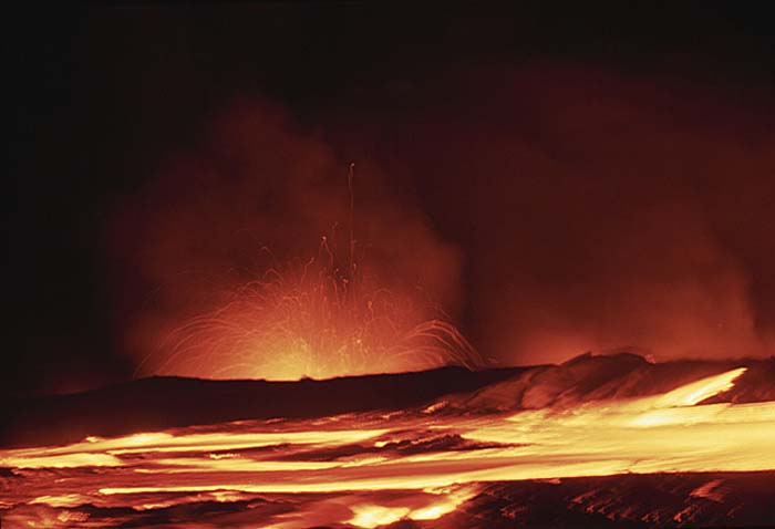 Volcanic activity.