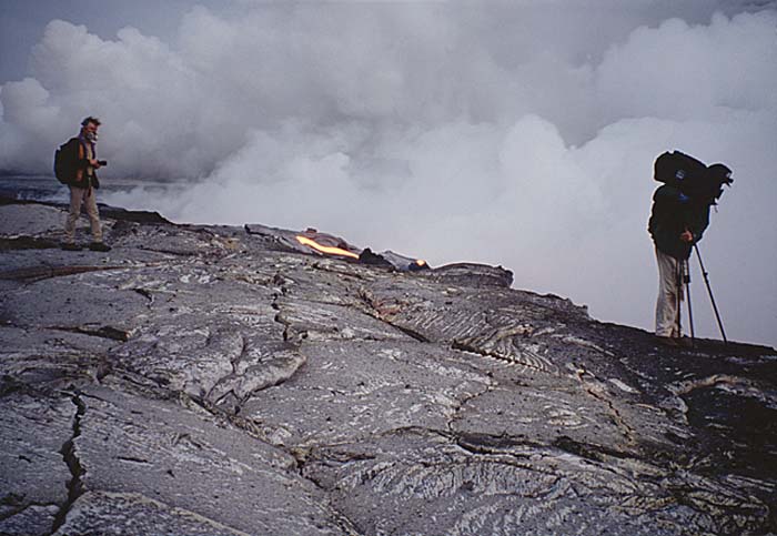 Volcanic activity.