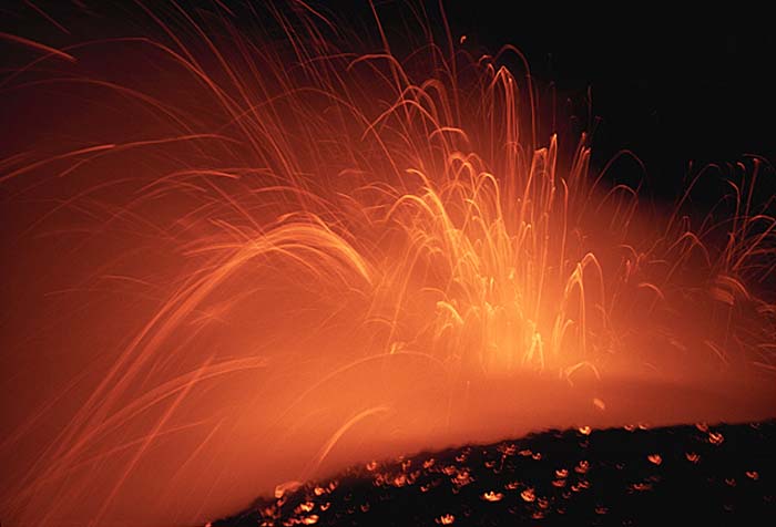 Volcanic activity.